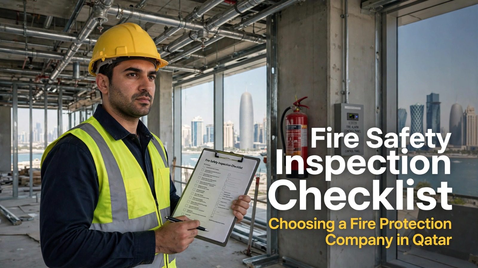 Fire safety inspection by a fire protection company in Qatar